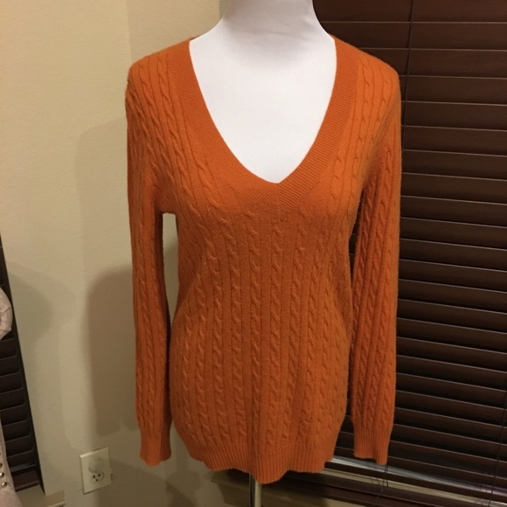 J. crew vneck cashmere and wool sweater s